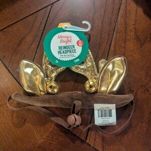 Merry & Bright Pet Reindeer Headband S/M